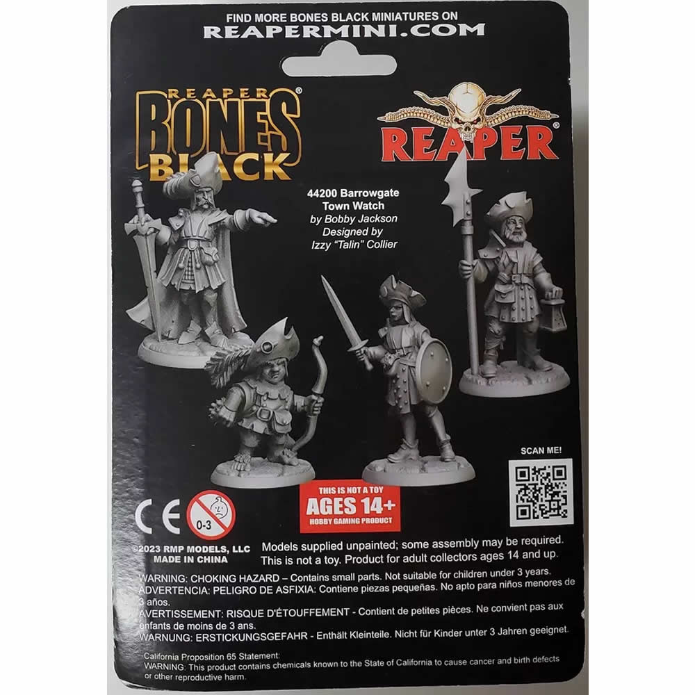 RPR44200 Barrowgate Town Watch Miniature 25mm Heroic Scale Figure Bones Black (ONLINE ORDER ONLY)