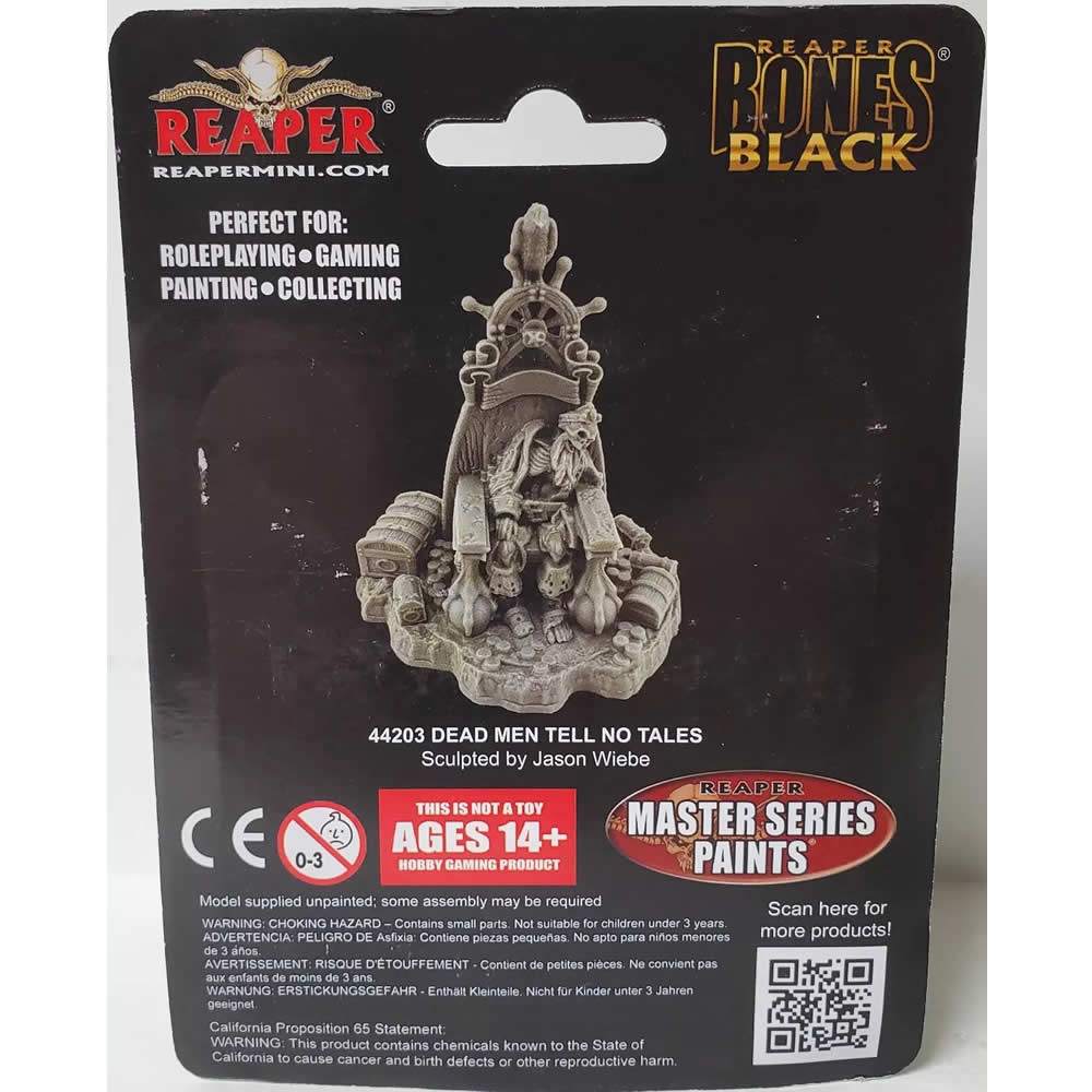 RPR44203 Dead Men Tell no Tales Miniature 25mm Heroic Scale Figure Bones Black (ONLINE ORDER ONLY)