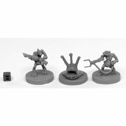 RPR49003 Sliggs and Squarg Aliens Miniature 25mm Heroic Scale Bones Black (ONLINE ORDER ONLY)