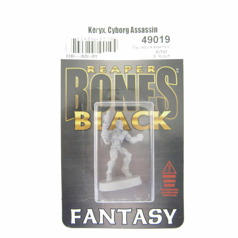 RPR49019 Keryx Cyborg Assassin Miniature 25mm Heroic Scale Bones Black (ONLINE ORDER ONLY)