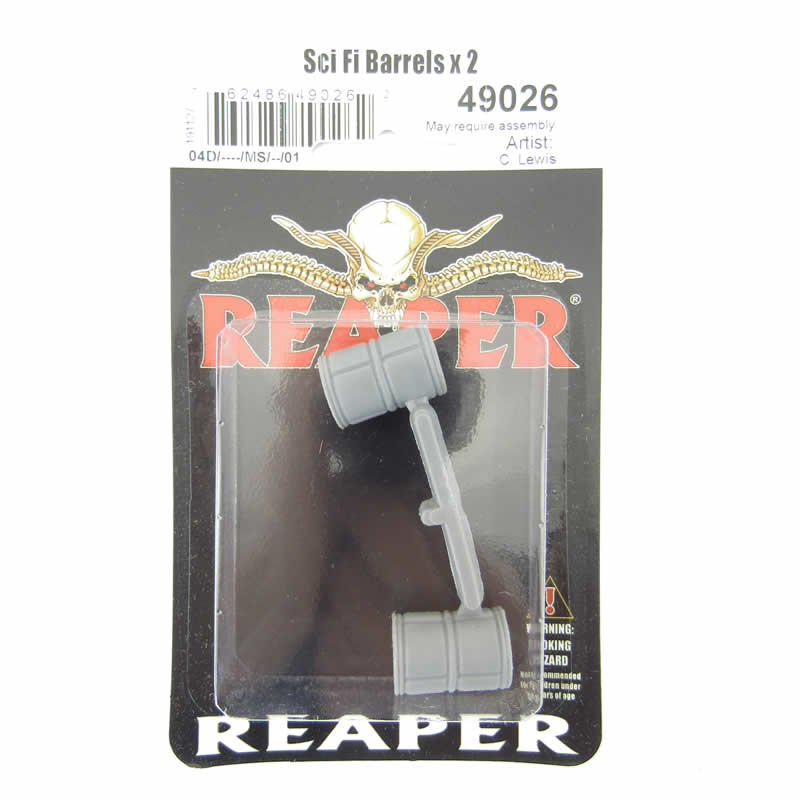 RPR49026 Sci Fi Barrels Miniature 25mm Heroic Scale Figure Bones Black (ONLINE ORDER ONLY)
