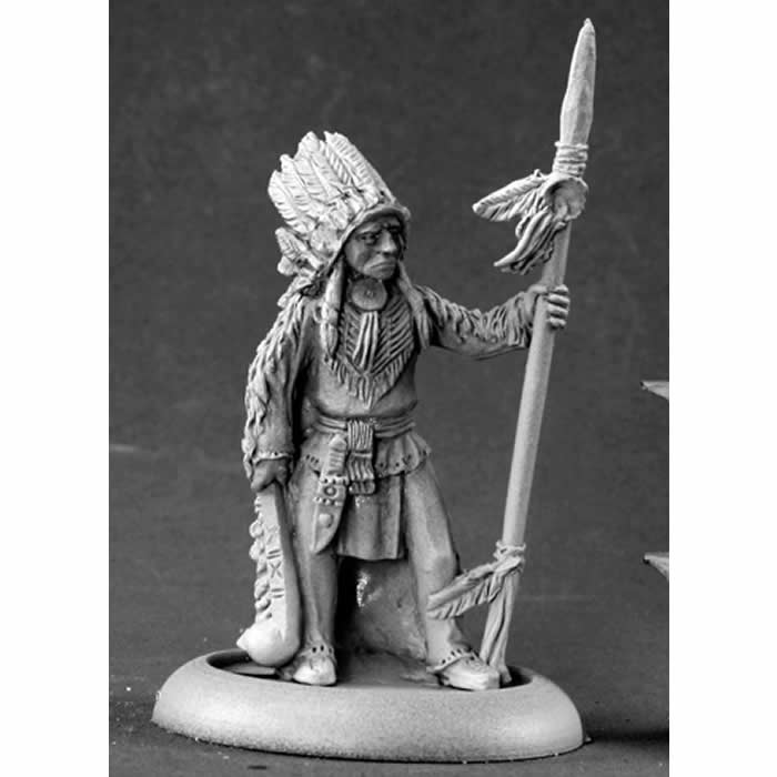 RPR50113 Native American Chieftain Miniature 25mm Heroic Scale (ONLINE ORDER ONLY)