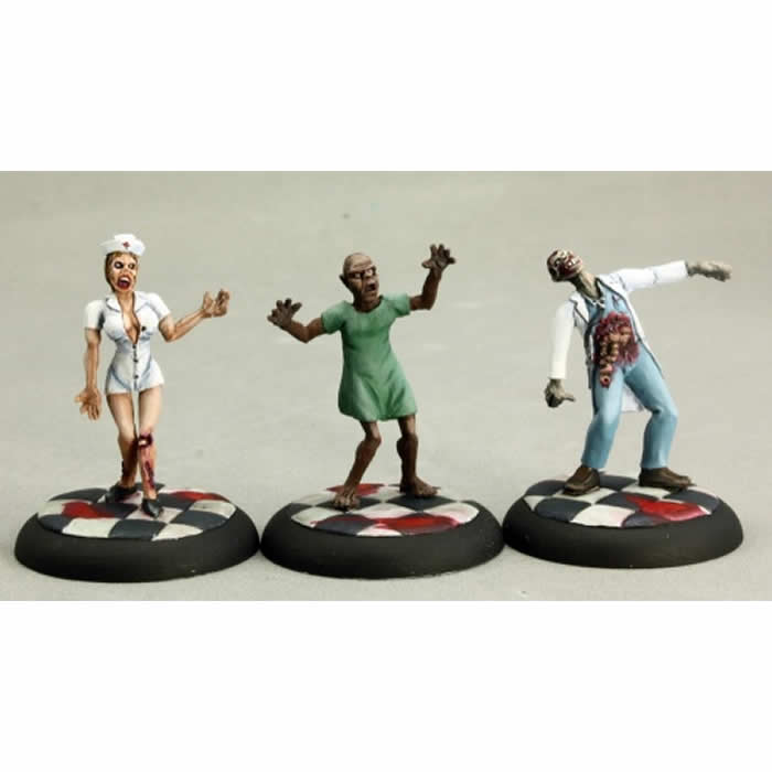RPR50266 Zombies Doctor, Nurse, Patient Miniature 25mm Heroic Scale (ONLINE ORDER ONLY)