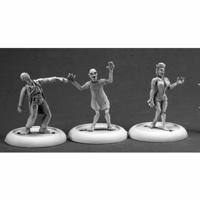 RPR50266 Zombies Doctor, Nurse, Patient Miniature 25mm Heroic Scale (ONLINE ORDER ONLY)