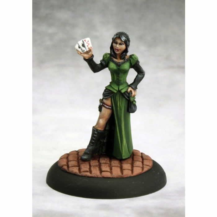 RPR59025 Female Huckster Miniature 25mm Heroic Scale Savage Worlds (ONLINE ORDER ONLY)