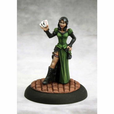 RPR59025 Female Huckster Miniature 25mm Heroic Scale Savage Worlds (ONLINE ORDER ONLY)