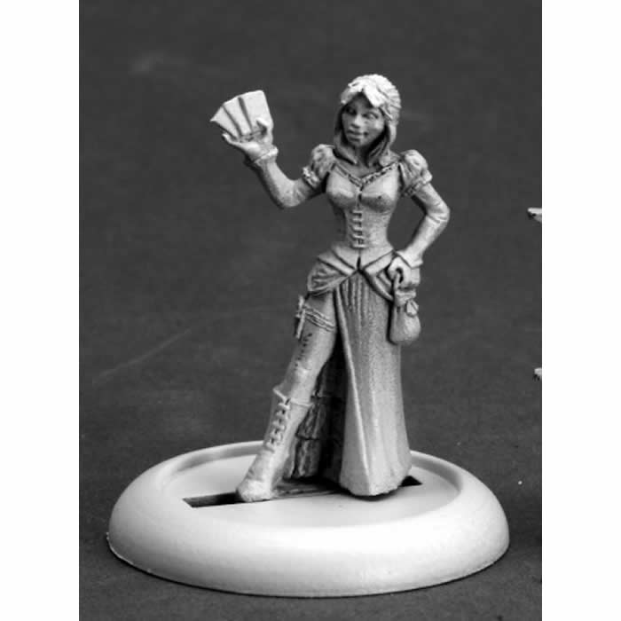 RPR59025 Female Huckster Miniature 25mm Heroic Scale Savage Worlds (ONLINE ORDER ONLY)