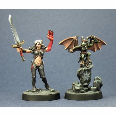 RPR60012 Nualia and Erylium Demon Miniature 25mm Heroic Scale Pathfinder Series Reaper Miniatures (ONLINE ORDER ONLY)