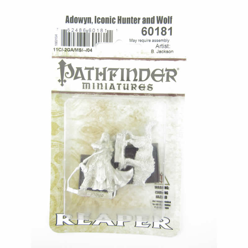 RPR60181 Adowyn Iconic Hunter and Wolf Miniatures 25mm Heroic Scale (ONLINE ORDER ONLY)