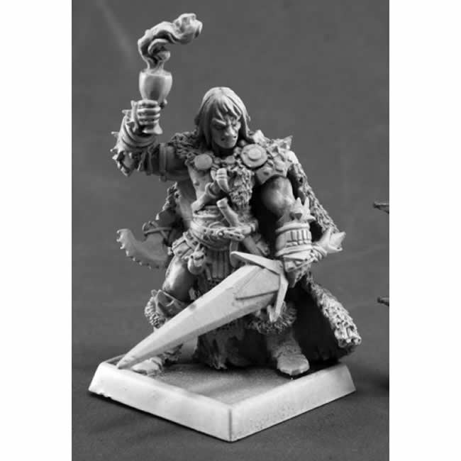 RPR60189 Kevoth Kul The Black Sovereign Barbarian 25mm Heroic Scale Pathfinder Reaper Miniatures (ONLINE ORDER ONLY)