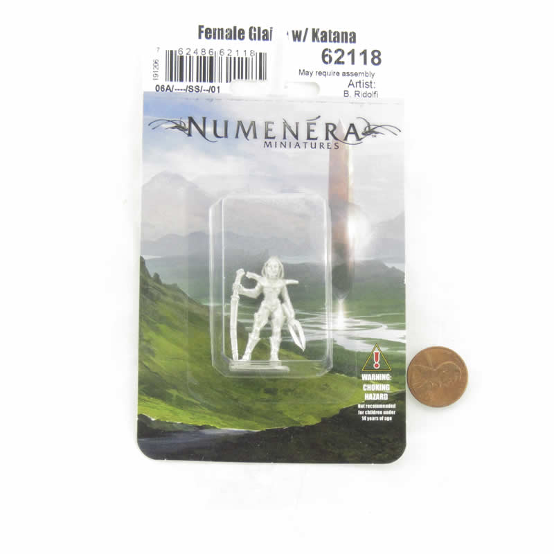 RPR62118 Female Glaive with Katana Miniature 25mm Heroic Scale Numenera Series (ONLINE ORDER ONLY)
