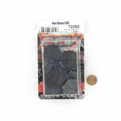 RPR72252 1in Hex Plastic Miniature Gaming Base Pack of 20 Reaper (ONLINE ORDER ONLY)