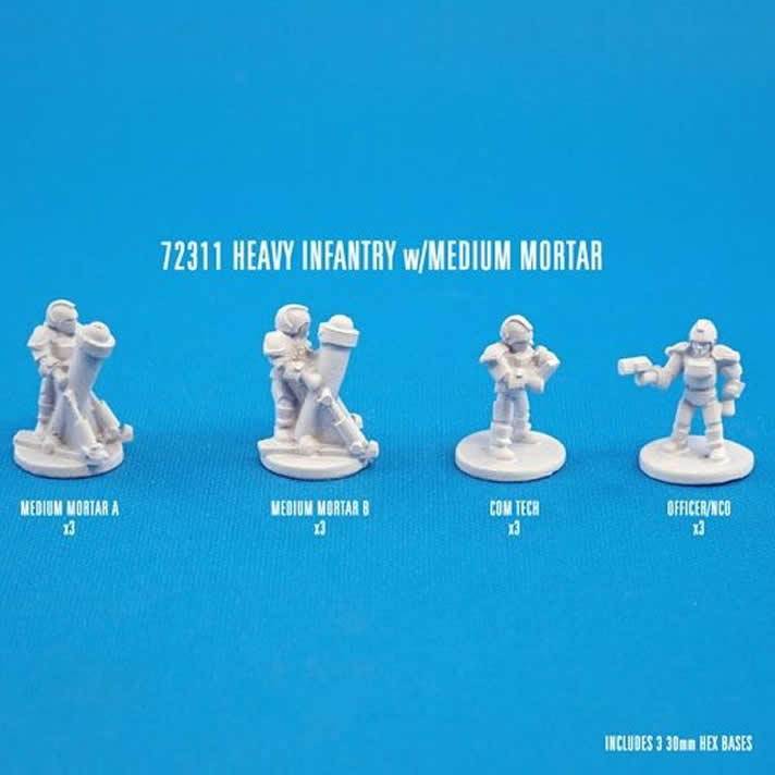 RPR72311 Heavy Infantry Med Mortars Miniature N-Scale CAV Strike Operations (ONLINE ORDER ONLY)