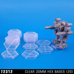 RPR72312 Hex Bases Clear 30mm CAV Strike Operations Reaper Miniatures (ONLINE ORDER ONLY)