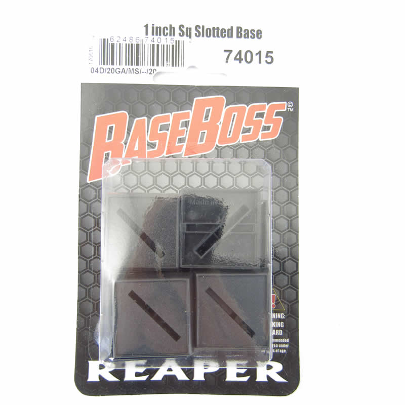RPR74015 Plastic Base 1in Square with Universal Slot for Miniature Figures Pack of 20 (ONLINE ORDER ONLY)