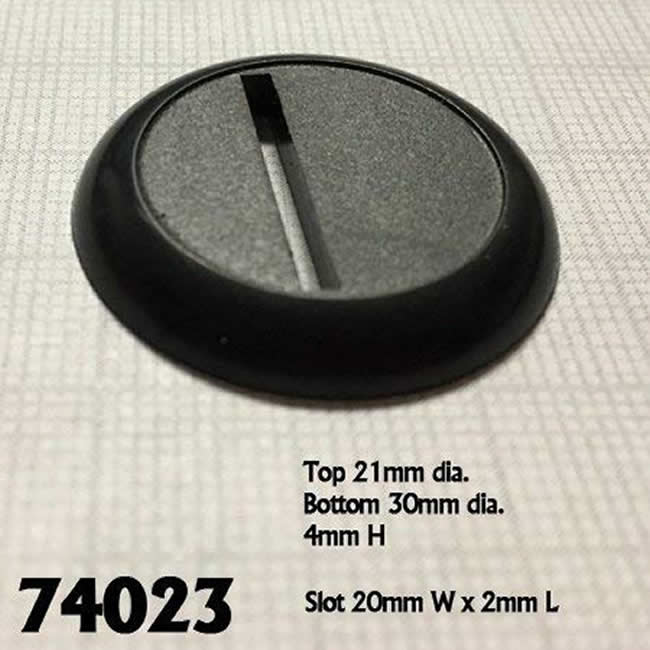 RPR74023 30mm Round Plastic Bases with Slot Pack of 20 Reaper Miniatures (ONLINE ORDER ONLY)