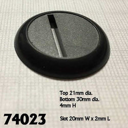 RPR74023 30mm Round Plastic Bases with Slot Pack of 20 Reaper Miniatures (ONLINE ORDER ONLY)