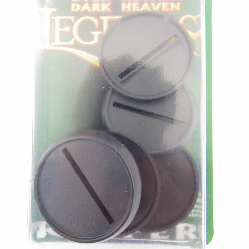 RPR74033 40mm Round Plastic Miniature Gaming Base with Slot Pack of 10 Reaper (ONLINE ORDER ONLY)