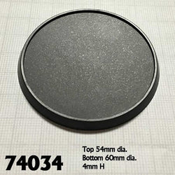 RPR74034 60mm Round Plastic Miniature Gaming Base Pack of 10 Reaper (ONLINE ORDER ONLY)