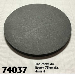 RPR74037 3in Round Plastic Miniature Gaming Base Pack of 10 Reaper Miniatures (ONLINE ORDER ONLY)