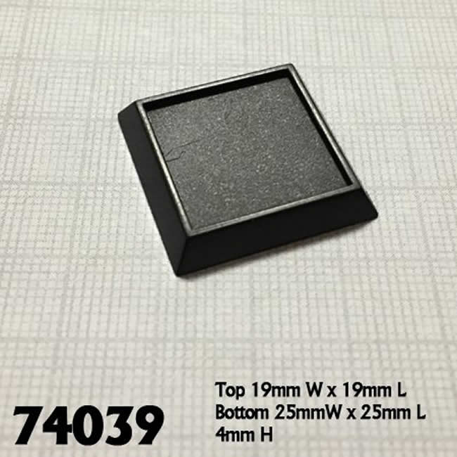 RPR74039 1 in Square Inset Top Plastic Miniature Gaming Base Pack of 20 (ONLINE ORDER ONLY)