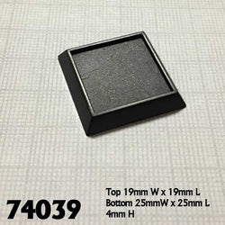 RPR74039 1 in Square Inset Top Plastic Miniature Gaming Base Pack of 20 (ONLINE ORDER ONLY)