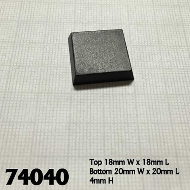 RPR74040 20mm Square Flat Top Plastic Miniature Gaming Base Pack of 25 (ONLINE ORDER ONLY)