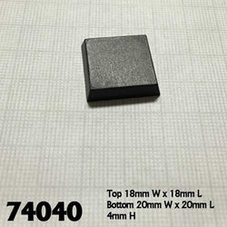 RPR74040 20mm Square Flat Top Plastic Miniature Gaming Base Pack of 25 (ONLINE ORDER ONLY)