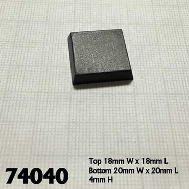 RPR74040 20mm Square Flat Top Plastic Miniature Gaming Base Pack of 25 (ONLINE ORDER ONLY)