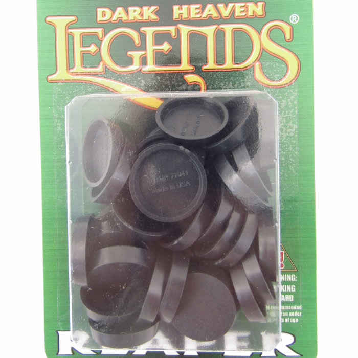 RPR74041 20mm Round Flat Top Plastic Miniature Gaming Base Pack of 25 Reaper Miniatures (ONLINE ORDER ONLY)