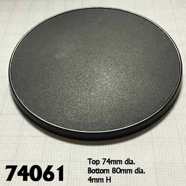 RPR74061 80mm Round Gaming Base Pack of 4 Reaper Miniatures (ONLINE ORDER ONLY)