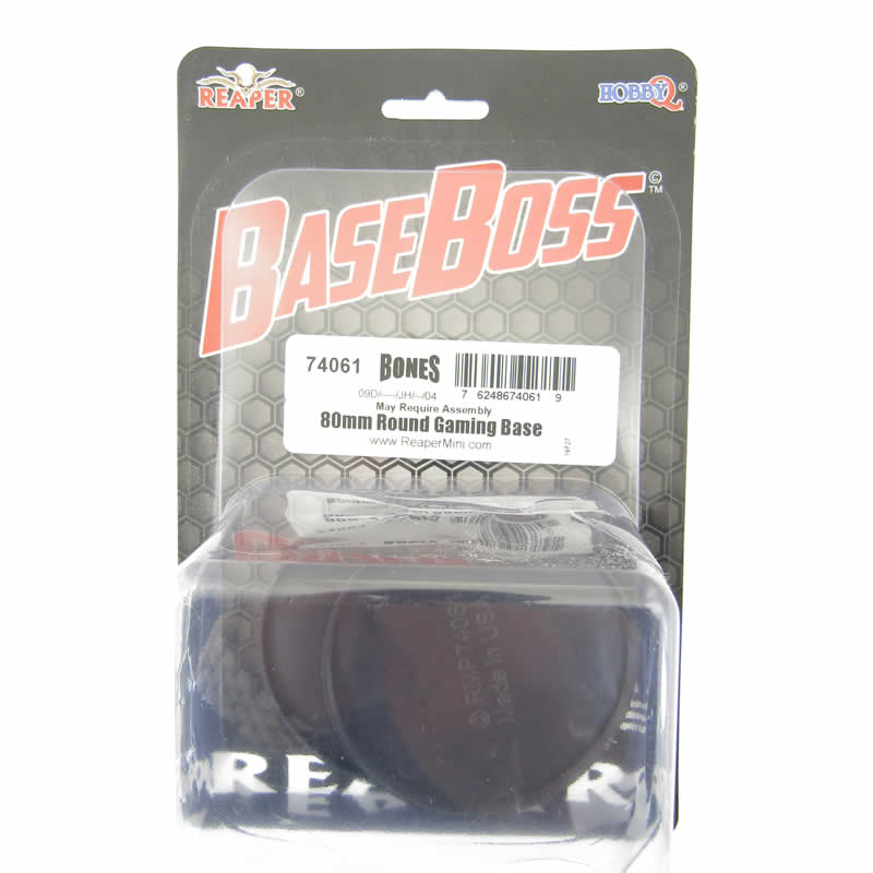 RPR74061 80mm Round Gaming Base Pack of 4 Reaper Miniatures (ONLINE ORDER ONLY)