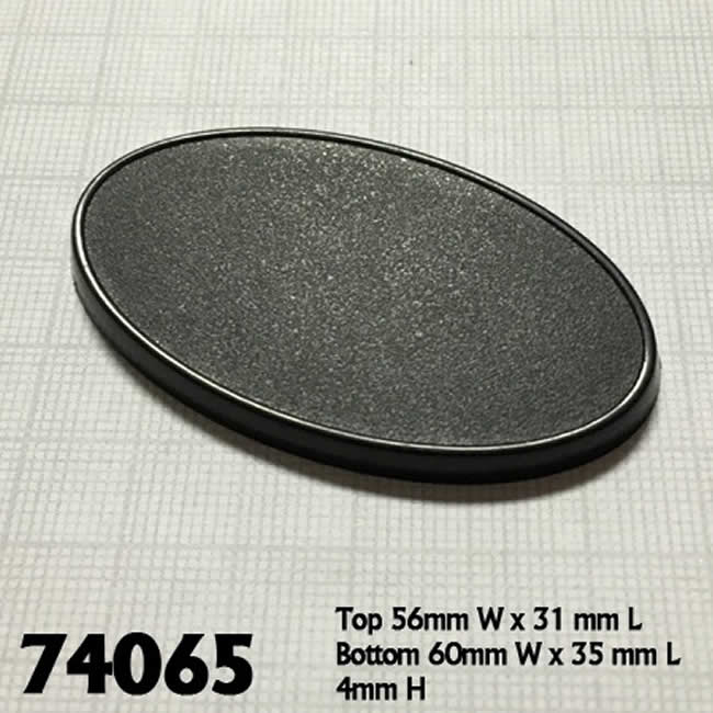 RPR74065 60mm X 35mm Oval Gaming Base Pack of 10 Reaper Miniatures (ONLINE ORDER ONLY)