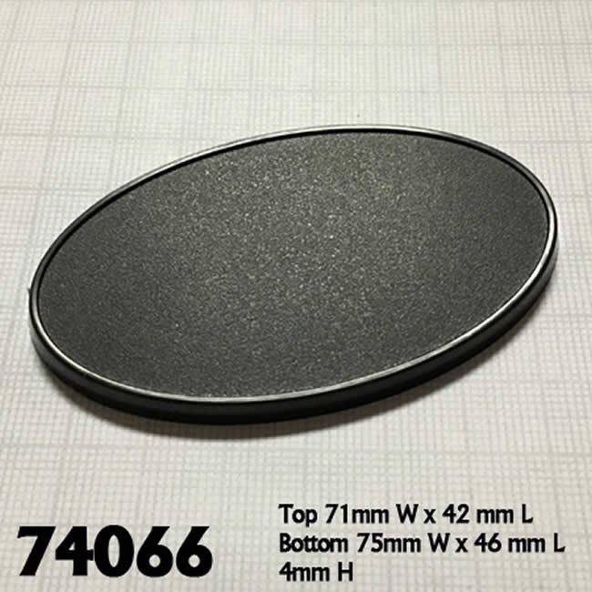 RPR74066 75mm X 46mm Oval Gaming Base Pack of 10 Reaper Miniatures (ONLINE ORDER ONLY)
