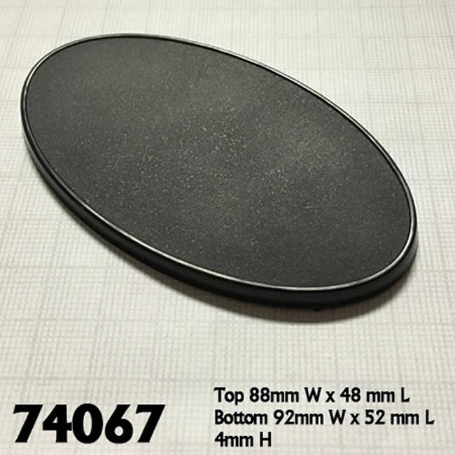 RPR74067 90mm X 52mm Oval Gaming Base Pack of 10 Reaper Miniatures (ONLINE ORDER ONLY)