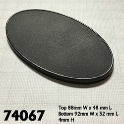 RPR74067 90mm X 52mm Oval Gaming Base Pack of 10 Reaper Miniatures (ONLINE ORDER ONLY)