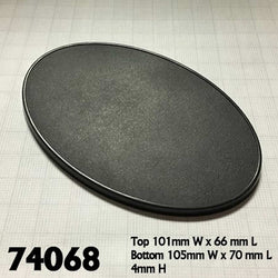 RPR74068 105mm X 70mm Oval Gaming Base Pack of 4 Reaper Miniatures (ONLINE ORDER ONLY)
