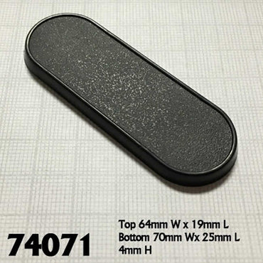 RPR74071 70mm X 25mm Oval Gaming Base Pack of 10 Reaper Miniatures (ONLINE ORDER ONLY)