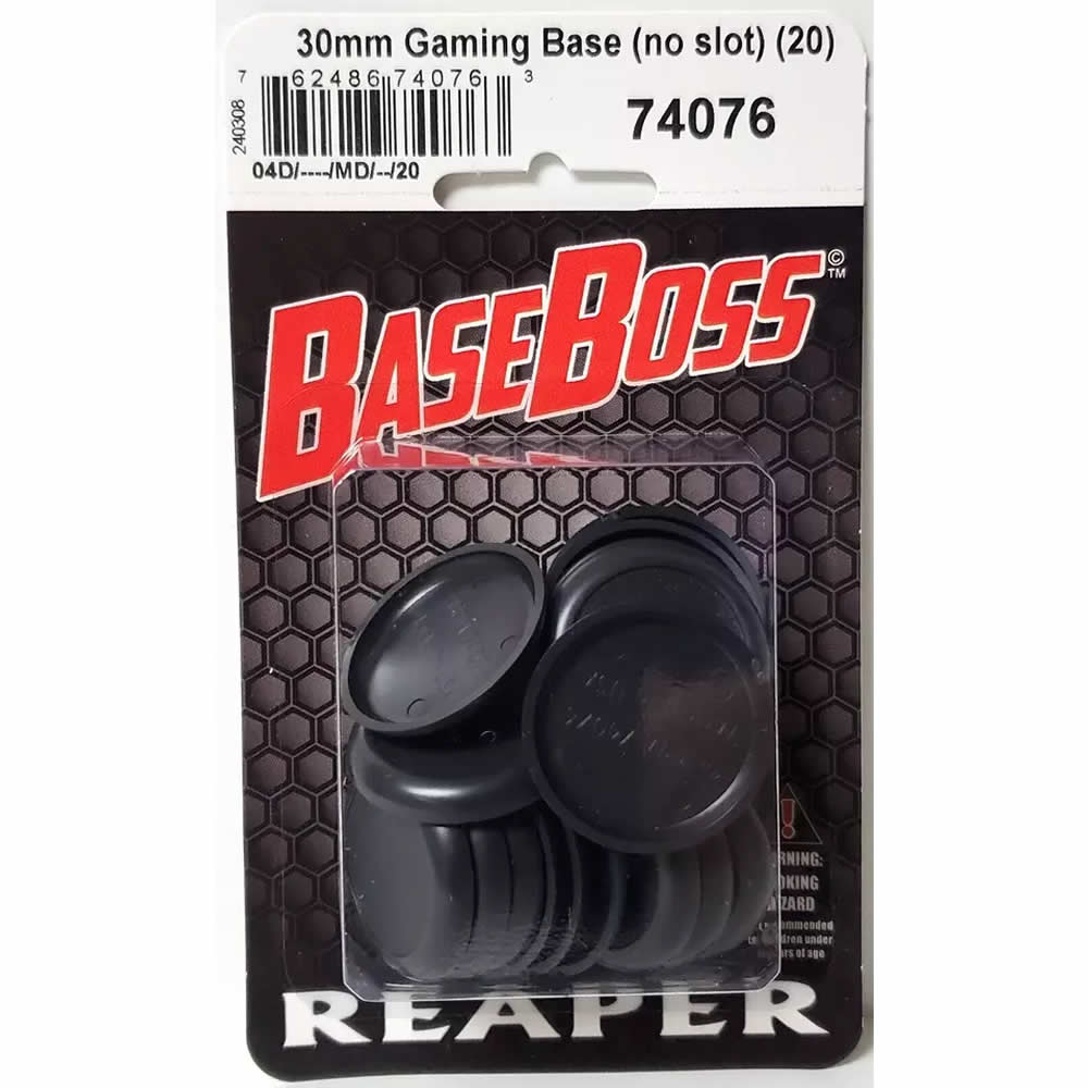 RPR74076 30mm Round Display Base Unslotted Pack of 20 (ONLINE ORDER ONLY)