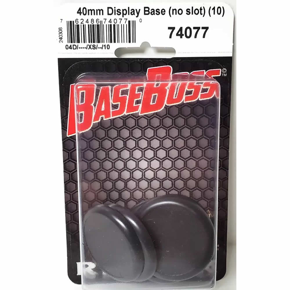 RPR74077 40mm Round Display Base Unslotted Pack of 20 (ONLINE ORDER ONLY)