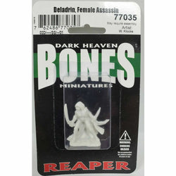 RPR77035 Deladrin Female Assassin Miniature 25mm Heroic Scale Figure Dark Heaven Bones (ONLINE ORDER ONLY)