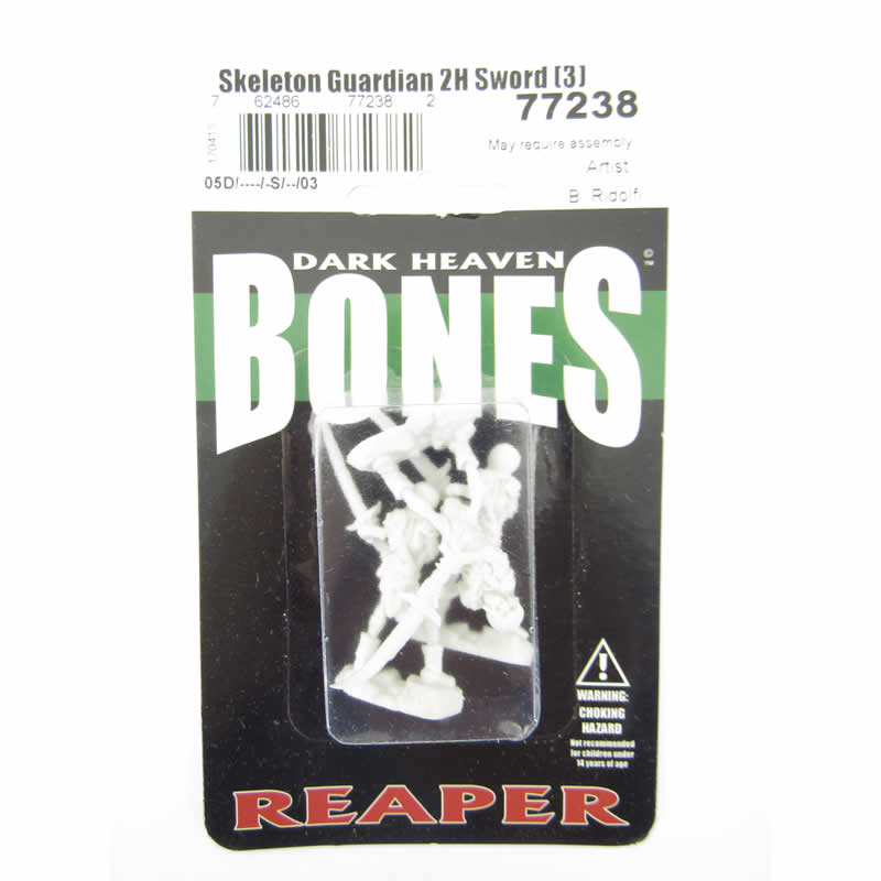 RPR77238 Skeleton Guardian 2H Sword Miniature 25mm Heroic Scale Bones (ONLINE ORDER ONLY)