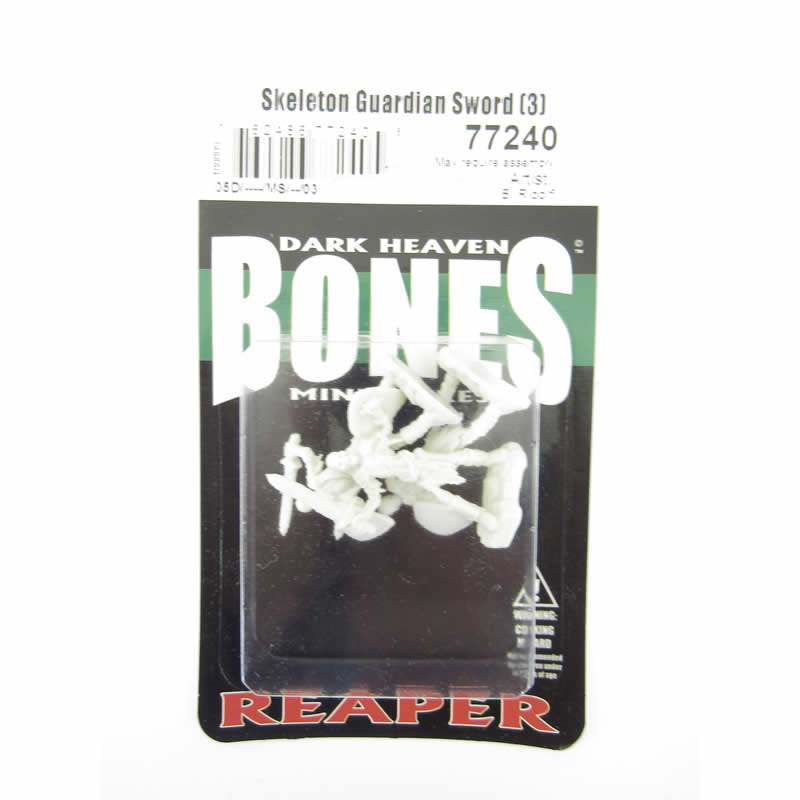 RPR77240 Skeleton Guardian with Sword Miniature 25mm Heroic Scale (ONLINE ORDER ONLY)