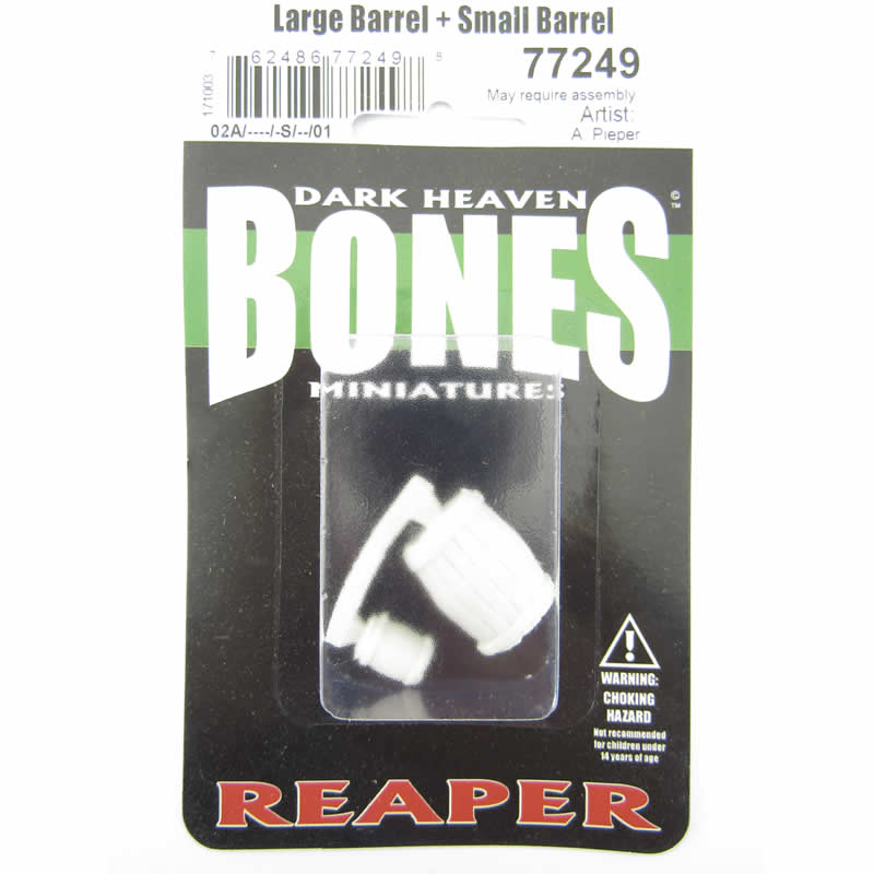 RPR77249 Large Barrel and Small Barrel Miniature 25mm Heroic Scale Bones (ONLINE ORDER ONLY)