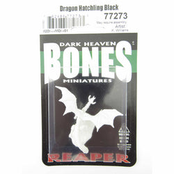 RPR77273 Dragon Hatchling Black Miniature 25mm Heroic Scale Bones (ONLINE ORDER ONLY)