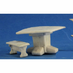 RPR77319 Table and Benches Miniature 25mm Heroic Scale Figure Dark Heaven (ONLINE ORDER ONLY)