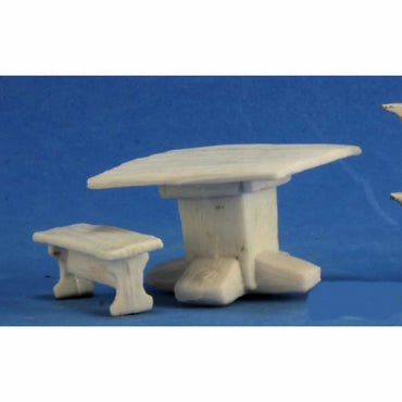 RPR77319 Table and Benches Miniature 25mm Heroic Scale Figure Dark Heaven (ONLINE ORDER ONLY)