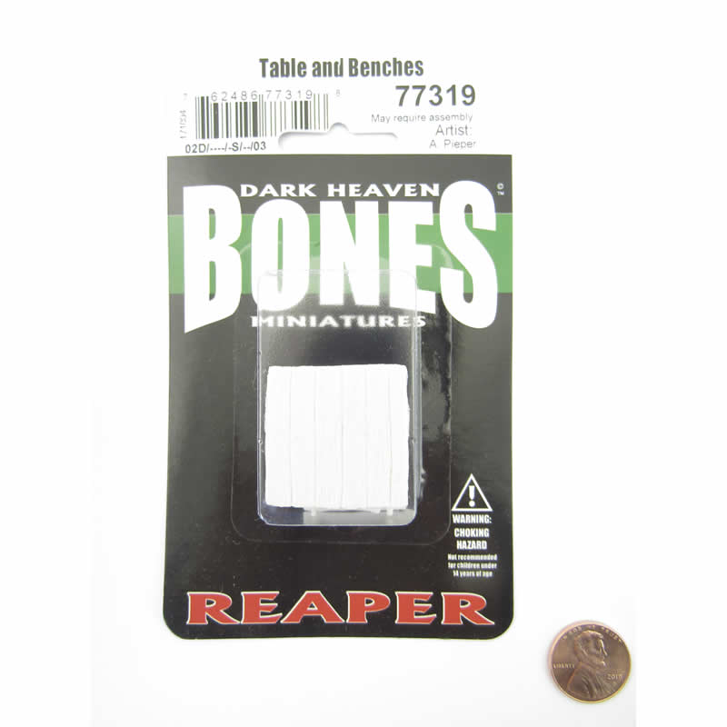 RPR77319 Table and Benches Miniature 25mm Heroic Scale Figure Dark Heaven (ONLINE ORDER ONLY)