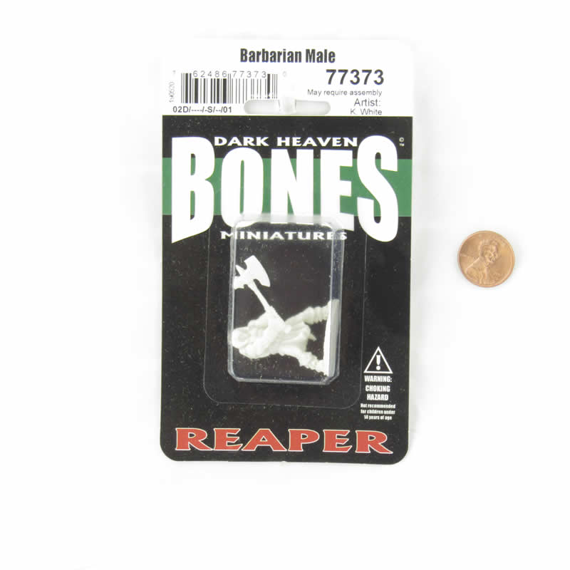RPR77373 Barbarian Male Warrior Miniature 25mm Heroic Scale Figure Dark Heaven Bones (ONLINE ORDER ONLY)