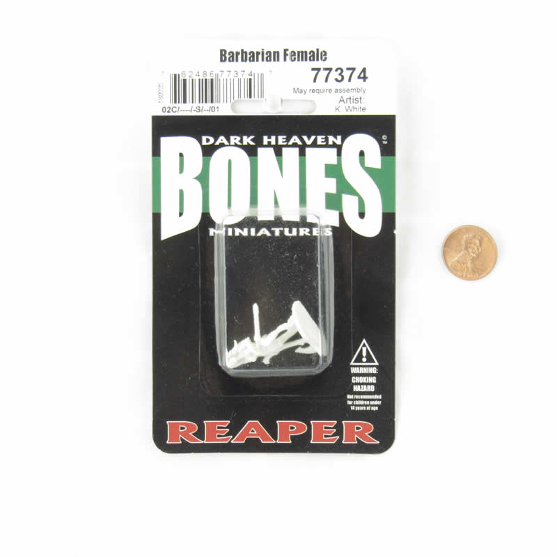 RPR77374 Tyrea Bronzelocks Barbarian Miniature 25mm Heroic Scale Figure Dark Heaven Bones (ONLINE ORDER ONLY)
